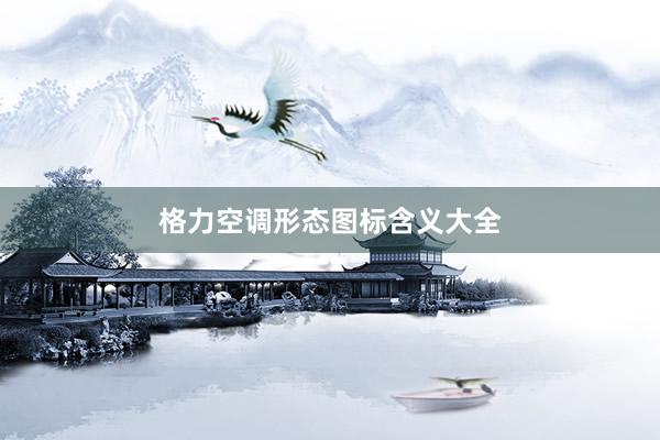 格力空调形态图标含义大全