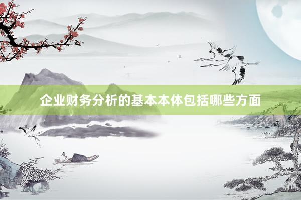 企业财务分析的基本本体包括哪些方面